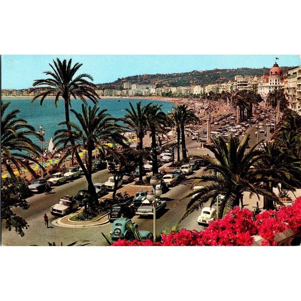 Vintage Nice Promenade des Anglais Postcard by Editions L. Gilletta‎